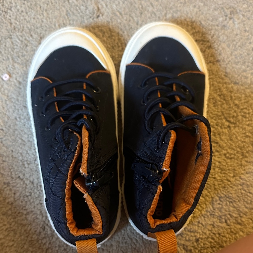 Old Navy Black and Orange Kids Sneakers